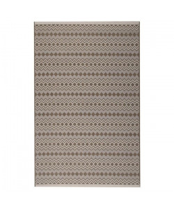 Tapis tissé plat Contemporain CANVAS Beige et Creme 120x170cm