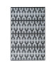 Tapis tissé plat Contemporain CANVAS Noir, Gris et Creme 120x170cm