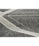 Tapis tissé plat Contemporain CANVAS Noir et Gris 120x170cm