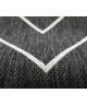 Tapis tissé plat contemporain CANVAS Noir et gris 120X170cm