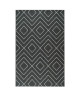 Tapis tissé plat contemporain CANVAS Noir et gris 160X230cm