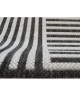 Tapis tissé plat contemporain CANVAS Noir, gris et creme 120X170cm