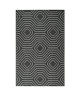 Tapis tissé plat contemporain CANVAS Noir et gris 120X170cm