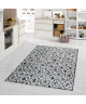 Tapis tissé plat contemporain CANVAS Gris et creme 120X170cm