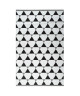 Tapis tissé plat contemporain CANVAS Noir et gris 160X230cm