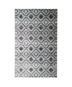 Tapis de salon Géométrique TOSCANE Creme et Gris 160x230cm