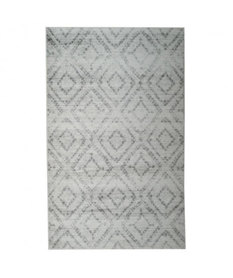 Tapis de salon Géométrique TOSCANE Creme et Gris 120x170cm