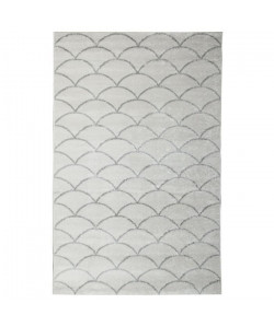 Tapis de salon Contemporain TOSCANE Creme et Gris 160x230cm