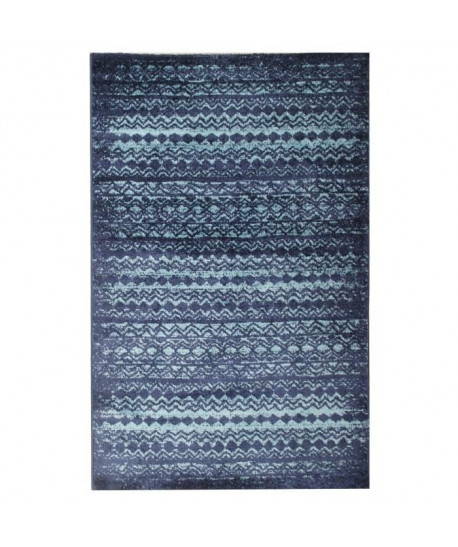 Tapis de salon Ethnique TOSCANE Gris, Bleu nuit 160x230cm