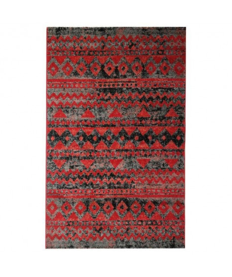 Tapis de salon Ethnique TOSCANE Rougeet Marron 120x170cm