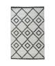 Tapis de salon contemporain TOSCANE Creme et noir 120x170cm