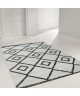 Tapis de salon contemporain TOSCANE Creme et noir 120x170cm