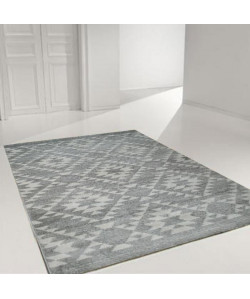 Tapis de salon ethnique TOSCANE Gris et créme 160x230cm