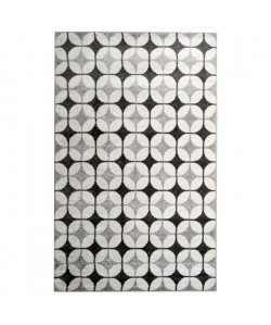 Tapis de salon contemporain TOSCANE Gris et créme 120x170cm