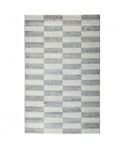 Tapis de salon contemporain TOSCANE Gris et créme 120x170cm