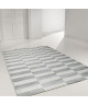 Tapis de salon contemporain TOSCANE Gris et créme 120x170cm