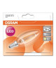 OSRAM Ampoule LED E14 flamme claire 1,2 W équivalent a 15 W blanc chaud