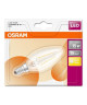 OSRAM Ampoule LED E14 flamme claire 1,2 W équivalent a 15 W blanc chaud