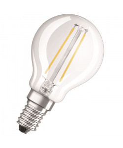 OSRAM Ampoule LED E14 sphérique claire 1,2 W équivalent a 15 W blanc chaud