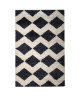 Tapis de salon contemporain DOLCE Bleu et creme 120x170cm