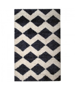 Tapis de salon contemporain DOLCE Bleu et creme 120x170cm