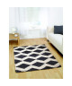 Tapis de salon contemporain DOLCE Bleu et creme 120x170cm