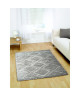 Tapis de salon contemporain DOLCE Gris et creme 120x170cm