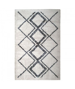 Tapis de salon contemporain DOLCE Creme et bleu 120x170cm