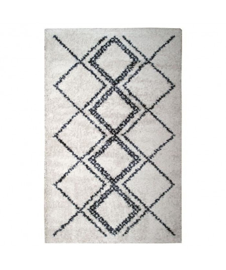 Tapis de salon contemporain DOLCE Creme et bleu 120x170cm