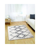 Tapis de salon contemporain DOLCE Creme et bleu 120x170cm