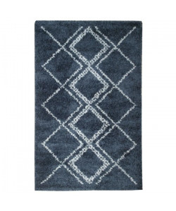 Tapis de salon contemporain DOLCE Bleu et creme 120x170cm