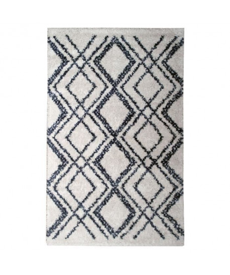 Tapis de salon contemporain DOLCE Creme et bleu 120x170cm