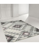 Tapis de salon contemporain TOSCANE Creme, gris et rose 160x230cm