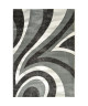 BAHIA Tapis de salon 120x170 cm gris, noir et blanc