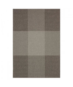 GRACE Tapis naturel tissé plat en velours polypropylene  140x200 cm  Gris anthracite