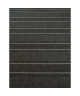 STRIPE II Tapis moderne tissé plat en velours polypropylene  120x170 cm  Noir et creme