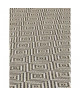 NOMAD Tapis naturel tissé plat en velours polypropylene  160x230 cm  Beige et noir