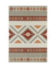 AZTEC Tapis ethnique tissé plat en velours polypropylene  140x200 cm  Beige terracotta