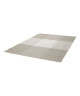 GRACE Tapis naturel tissé plat en velours polypropylene  120x170 cm  Gris et creme