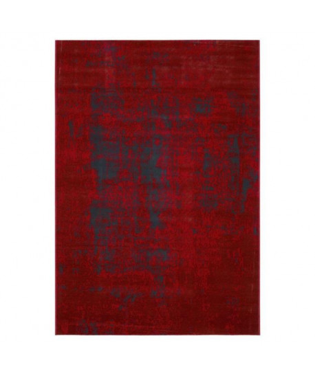 VINTAGE Tapis moderne tissé en velours polypropylene  160x230 cm  Rouge et gris anthracite