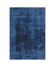 VINTAGE Tapis moderne tissé en velours polypropylene  160x230 cm  Bleu et gris anthracite