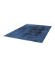 VINTAGE Tapis moderne tissé en velours polypropylene  160x230 cm  Bleu et gris anthracite