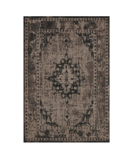 FENIX Tapis classique tissé en velours polypropylene  160x230 cm  Gris et beige