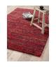 SHERPA COSY Tapis ethnique tissé en velours polypropylene HeatSet  160x230 cm  Rouge et multicolore