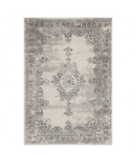 ORIGIN Tapis classique tissé en velours polypropylene  160x230 cm  Gris et beige