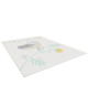 KIDS Tapis enfant tissé en velours polypropylene 120x170 cm  Blanc