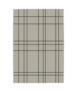 CARLTON Tapis relax 160x230cm Laine & Noir Rayure