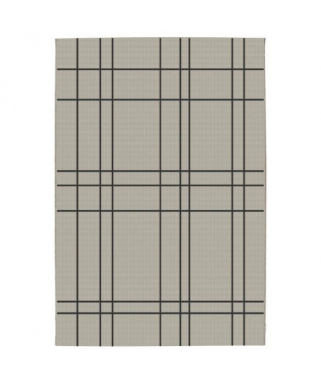 CARLTON Tapis relax 160x230cm Laine & Noir Rayure