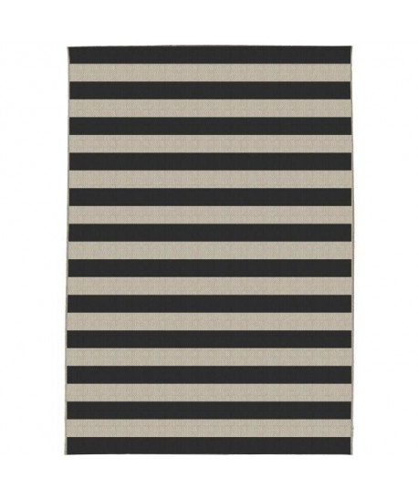 CARLTON Tapis relax 120x170cm Laine & Noir Cottage