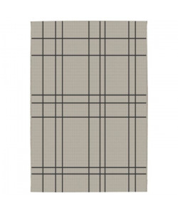 CARLTON Tapis relax 120x170cm Laine & Noir Rayure